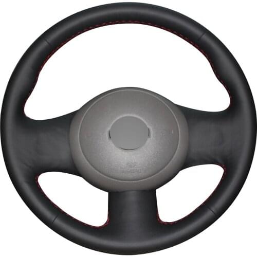 Black Synthetic Leather Car Steering Wheel Cover for Nissan March Sunny Versa 2013 Almera