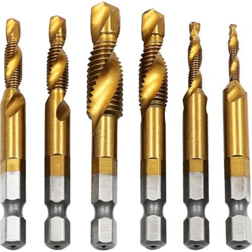 1pcs Hand Screw Thread Metric Taps Drill Bits M3 M4 M5 M6 M8 M10 Hex Shank HSS Tap Drill Hand Tools
