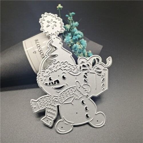 P15D Christmas Snowman Metal Cutting Dies Stencil DIY Scrapbooking Album Paper Card Template Mold Embossing Decoration