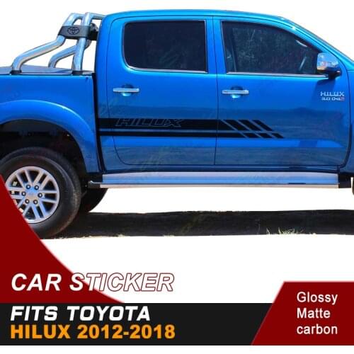 Fit for TOYOTA HILUX revo vigo 2012 2013 2014 2015 2016 2017 2018 hilux car sticker gradient body stripe vinyl graphic decals