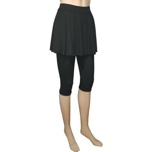 S-3XL Fitness Leggings Women Skirt Tennis Pants Spandex Legging Sports Elastic Leggins Cropped Culottes Legins