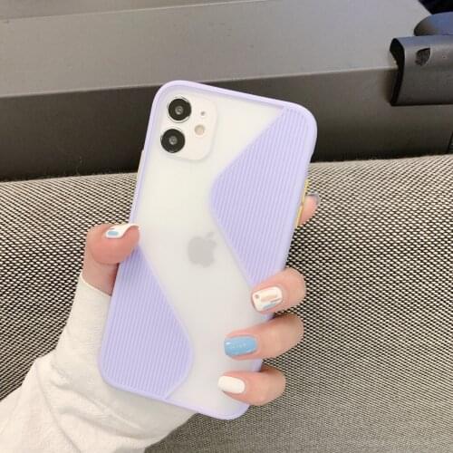 S shape contrast colour Iphone case Vertical stripe for iphone 11 11PRO11promax xsmax xr x phone case iPhone6s/7plus/8 soft case