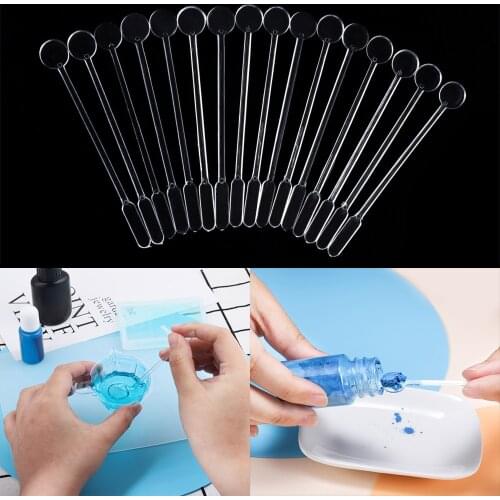 10/20/50/100Pcs Dispensing Resin Silicone Mold Tool Stirring Stick Spoon Plastic Mix Stick Rod for DIY Crafts Epoxy Resin Tools