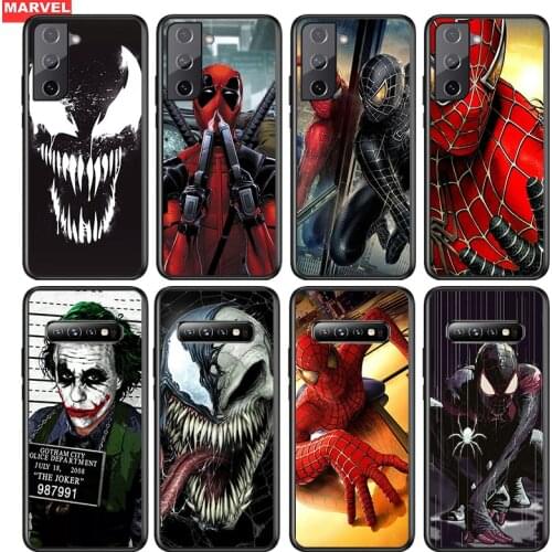 Marvel Venom Spiderman Silicone Cover For Samsung Galaxy S21 S20 FE Ultra S10 S10E Lite S9 S8 S7 Edge Plus Phone Case