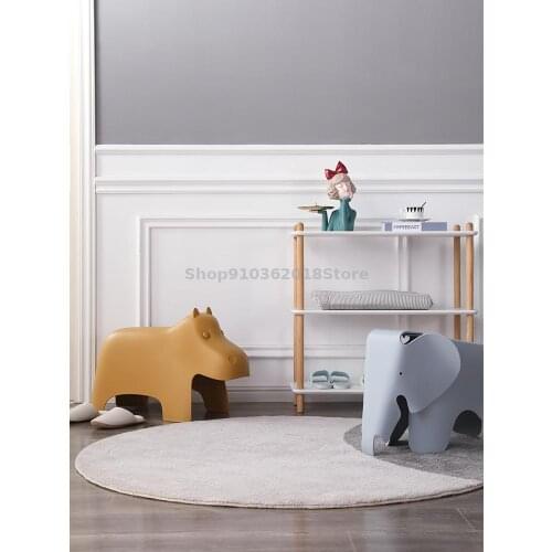 Nordic Luxury Animal Size Like Plastic Stool, Adult Shoe Stool, Home Door Personality Creative Cartoon Stool