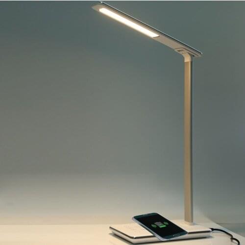 LED Desk Light Table Lamp Folding Table Light Study Office Light Wireless Desktop Charger USB Output Bottom Foam Home Lighting