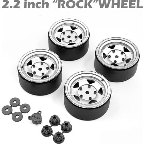 2.2 Inch ROCK Rims 1/10 Rc Climbing Car Universal Wheel (silver)