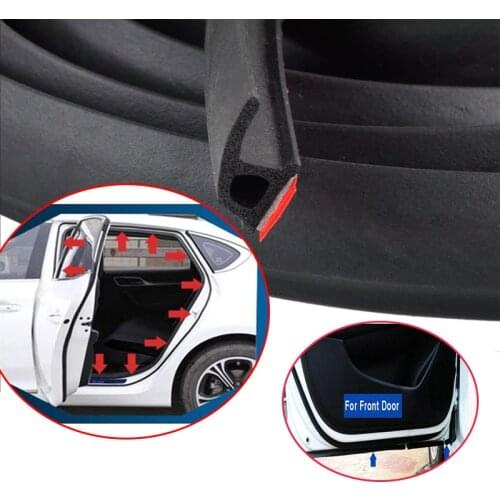 1.6M P Type Car Door Window Side Decorative Guard Plate EPDM Rubber Sealing Strip Wear-Resistant Soundproof Car Sticker