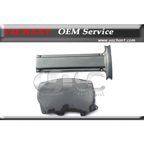 Carbon Fiber Interior Trim Fit For 1996-2005 Mitsubishi Evolution EVO 7 EVO 8 For Carbon Fiber Plug Cover & Cam Gear Belt Cover