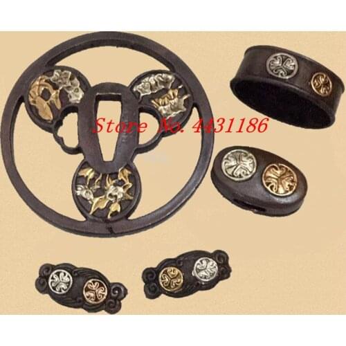 High Quality Copper Tsuba Guard For Japanese Tsuba Samurai Katana Guard Tanto Handmade Metal Crafts Sword DIY Accessory