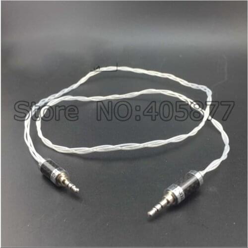 High Quality Silver Plated Stereo 3.5mm Male to 3.5MM male Audio cable AUX hifi cable