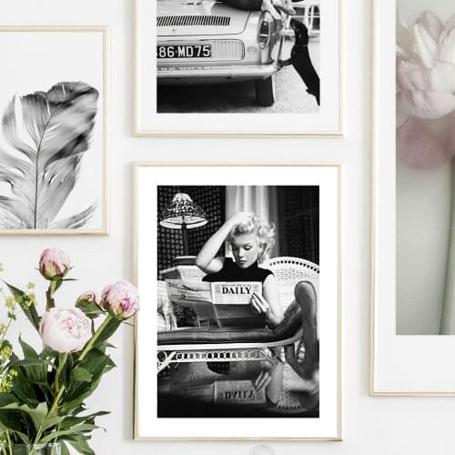 Famous Precious Photography Print Poster Black White Figure Canvas Painting Vintage Aesthetic Wall Art Pictures For Living Room