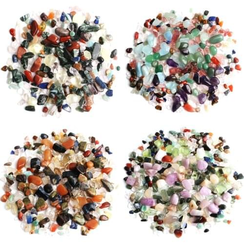 1 Bag 50g Colorful Mixed Irregular Shape Tumbled Stones Rock Gem Beads Chips Home Decor