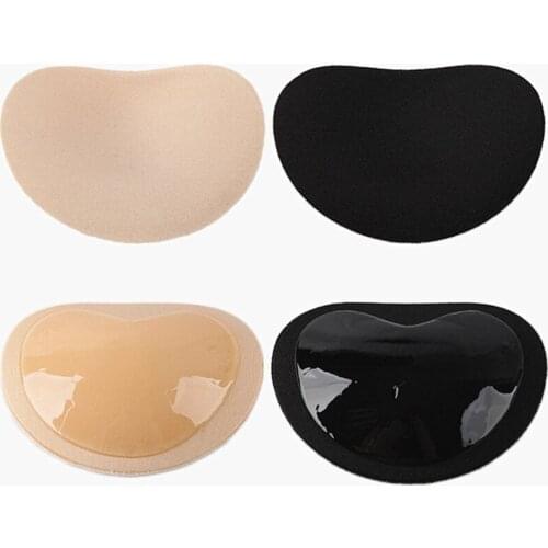1pair Invisible Silicone Chest Pad Chest Expansion Thickening Heart-shaped Chests Stickers Breast Enlargement Bra Inserts