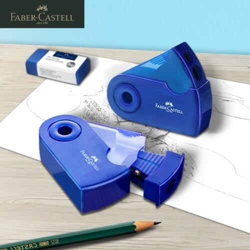 1Pc Faber-Castell 1827 Mini Manual Control Pencil Sharpener Single/Double Roles Push Pull Pencil Sharpener for School Supply