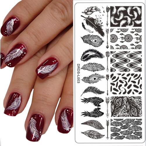 12*6 Stainless Steel Nail Stamping Plates Template,Squareing Stamping Nail Art Image Plate XXL Multi-styles Nail Printing Templa