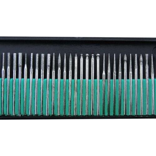 30pcs/box Dental Diamond Polishing Burs Teeth Whitening Cleaning Tools Low Speed Millers Drills Tips