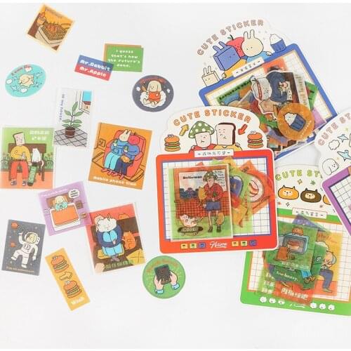 8pcs/LOT an active loserseries Creative decoration material cute DIY paper sticker washi sticker
