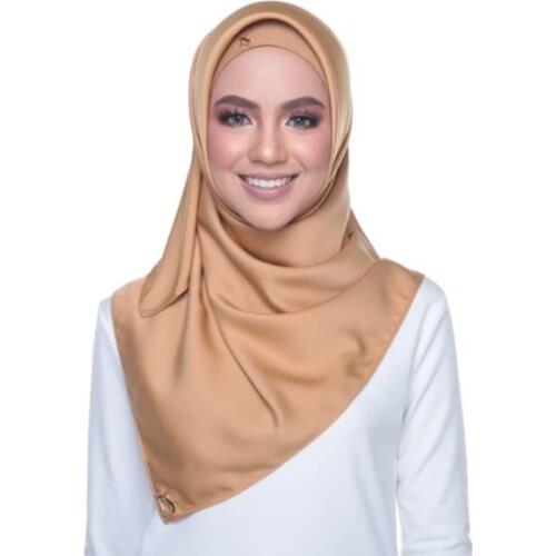 90*90cm Square Hijab Silk Satin Polyestser Scarf Plain Shawls Muslim Solid Color Headscarf Wraps Pashmina Turbans 1PC Retail
