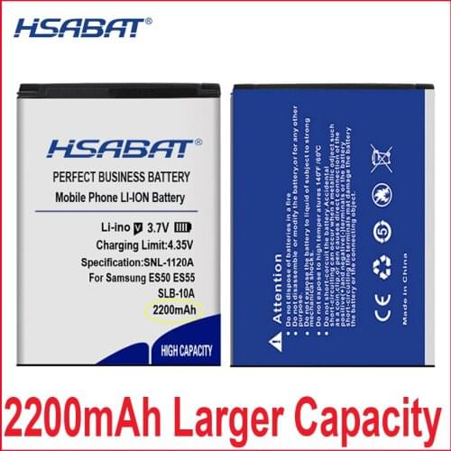 HSABAT 0 Cycle 2200mAh SLB-10A Battery for Samsung PL50 PL60 PL65 P800 SL820 WB150F WB250F WB350F WB750 WB800F WB500 Accumulator