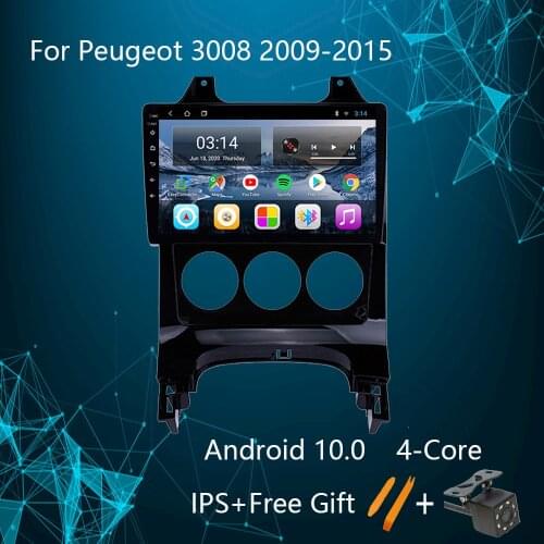Autoradio 10.0 DVD Car Radio For Peugeot 3008 2009-2015 Multimedia Video Player Navigation GPS 2Din Carplay 9' IPS Touch Screen