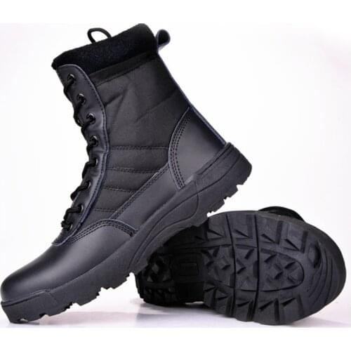 Army Mens Tactical Combat Boots Outdoor Hiking Boots Military Enthusiasts Marine Zipper Combat Shoes for outdoor Sport