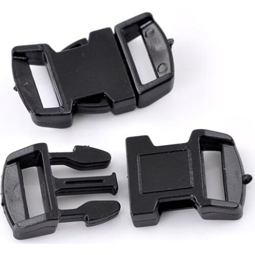 DoreenBeads Plastic Buckle Curved Black for Survival Bracelet 29x16mm,10 Sets Hot new