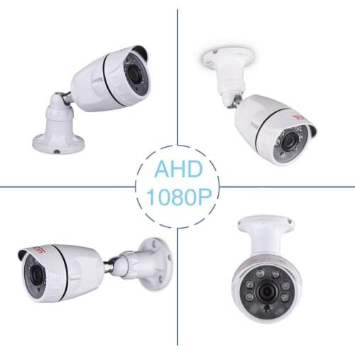 Tonton 4pcs/lot 1080P AHD Bullet CCTV Security Camera, 82ft Night Vision, Outdoor Weatherproof Surveillance Camera Kit IP66 Set