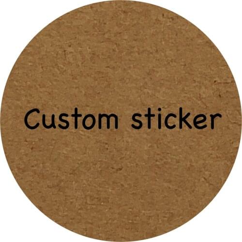 Brown craft kraft paper custom sticker with Customized LOGO Wedding Stickers Design Your Own Stickers Personalized Stickers