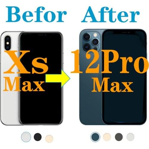 6.5 Inch DIY for iPhone Xs max like 12Pro Max Housing,Chassis for Xs Max into 12 Pro Max Replacement Shell with Free Case