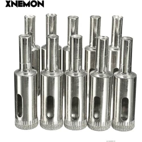 10Pcs/Set 13mm 1/2 Inch Diamond Coated Drill Bit Set Tile Marble Glass Ceramic Hole Saw Drilling Bits For Power Tools