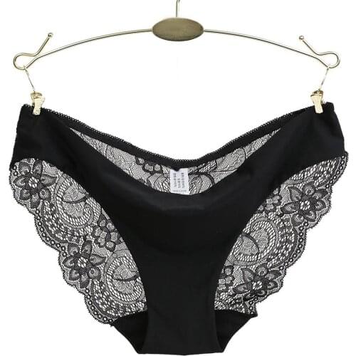 Ladies Underwear Woman Panties Sexy Lace Plus Size Panty Transparent Low-Rise Cotton Briefs Intimates New Hot Sale