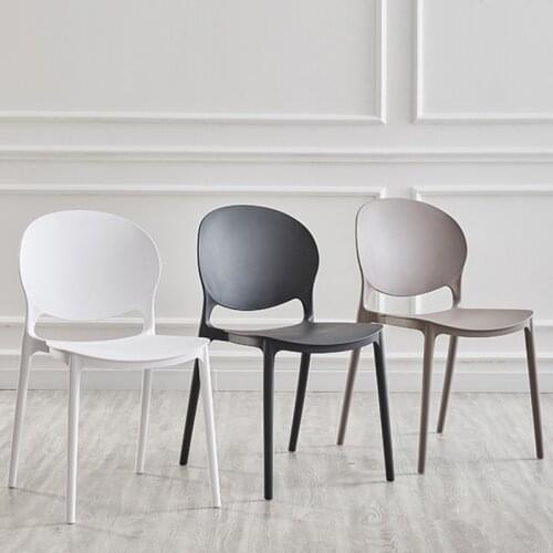 Nordic Minimalist Dining Chairs for The Kitchen Furniture Plastic Chair Adult Leisure Creative Coffee Lazy Backrest Stool