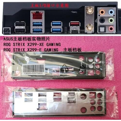 Original IO I/O Shield Back Plate BackPlate BackPlates Blende Bracket For ASUS ROG STRIX X299-XE GAMING 、ROG STRIX X299-E GAMING