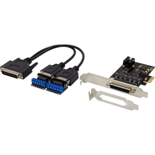 2Port PCIE 2.0 Gen1 Chip XR17V352 RS422/485 adapter Dual port DB9 serial RS232 industrial communication expansion converter card