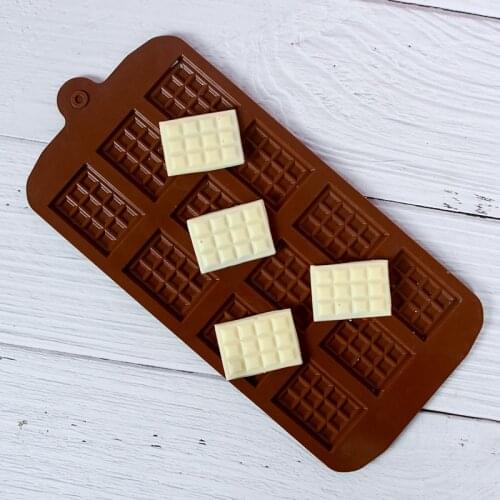 Silicone Mini Chocolate Block Bar Mould Waffle Mold Ice Tray Cake Decorating Baking Cake Jelly Candy Tool DIY Molds Kitchen Tool