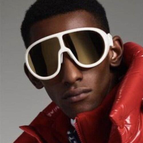 Climbing Hiking Oversized White Sunglasses Men Women UV400 Protection Big Frame Sun Glasses Retro Outdoor Fun Sports Goggles