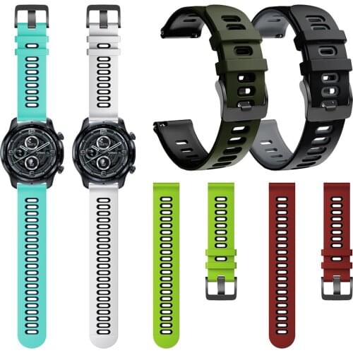 Sports Silicone Wrist Band For TicWatch Pro 3 GPS Watch Strap Watchband For Ticwatch GTX / Pro 2020 /E2 /E Bracelet Accessories