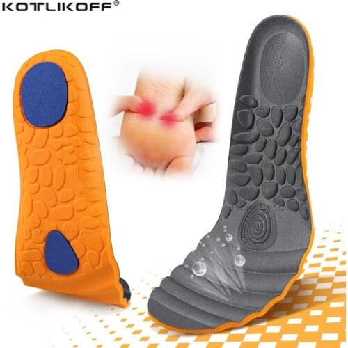 KOTLIKOFF Sports Insoles For Shoes Sole Deodorant Breathable Cushion Running Insoles For Feet Non-Slip Massage Orthopedic Insole