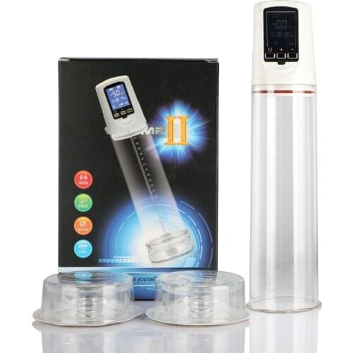 LED Penis Enlargement Liquid Crystal Powerful Usb Rechargeable Automatic Penis Enlarger Pump Men Enhancer Sex Toys For Men