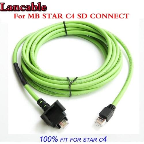 High Quality Green Lan Cable For MB STAR C4 LanCable for Ben-sz Star C4 SD Connect Car Diagnostic Tool STAR C4 Network Cable
