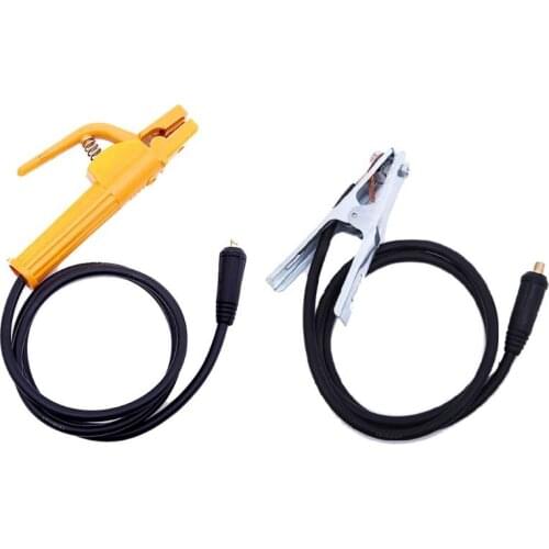 2Pcs/set 500A 2M Electrode Welder Clamp 300A 1.5M Ground Clamp Cable Connector 83XA