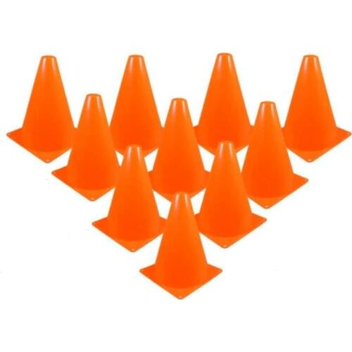 10 Pcs Traffic Cones - 7 Inch of Multipurpose Construction Theme Party Sports Activity Cones for Football Training