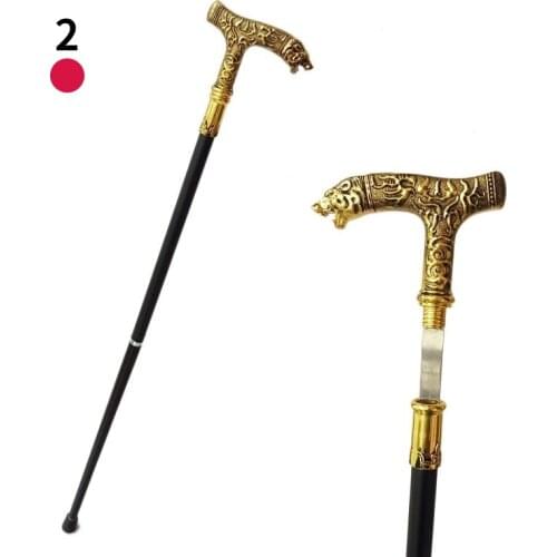 2021 Tiger head Walking Stick Cane Walking Canes Elegant Hand Crutch Vintage Walking Cane self defense stick