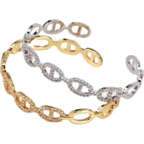 3Pcs New Jewelry Hot Minimalist Bracelets & Bangles CZ Micro Pave Charm Bangle For Women Jewelry Accessories