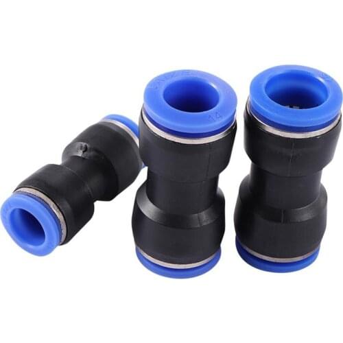 4/6/8/10/12/14/16mm Straight Push In Pneumatic Connector Air/Water Hose and Tube Connector Direct thrust Quick Coupling 4 Pcs