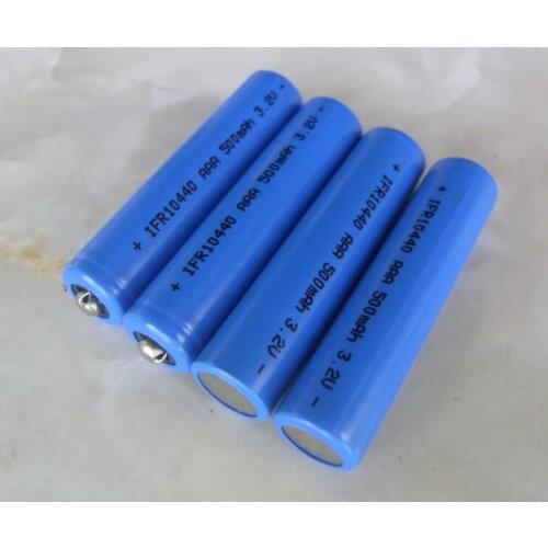 4PCS IFR 3.2v 10440 LiFePo4 rechargeable battery 500mah AAA lithium ion cell + 4pcs fake battery for digital camera toys