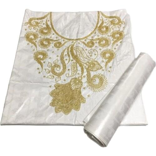 African Beads Neck Designs Bazin Rich 100%Cotton Soft Washable Premium Jacquard Bazin Brocade Tissu 5Yards Sewing Women Clothes