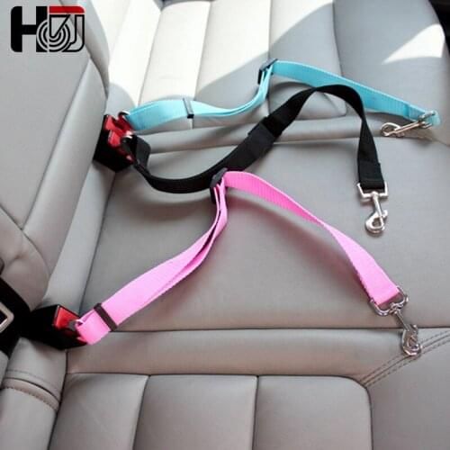 Pet Dog Cat Car Seat Belt Adjustable Harness Seatbelt Lead Leash for Small Medium Dogs Travel Clip Pet Supplies 5 Color