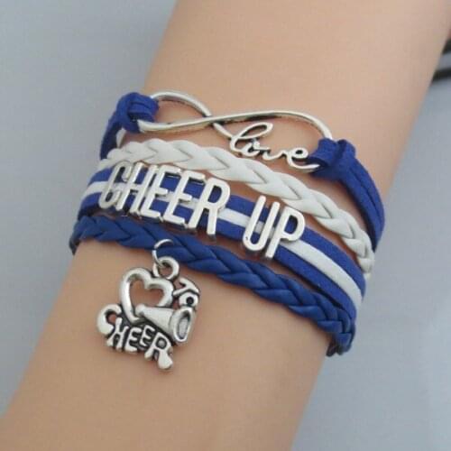 Love Cheer up Bracelet Cheer for Team bracelet fashion Cheerleader Bracelet cheer up girl bangle
